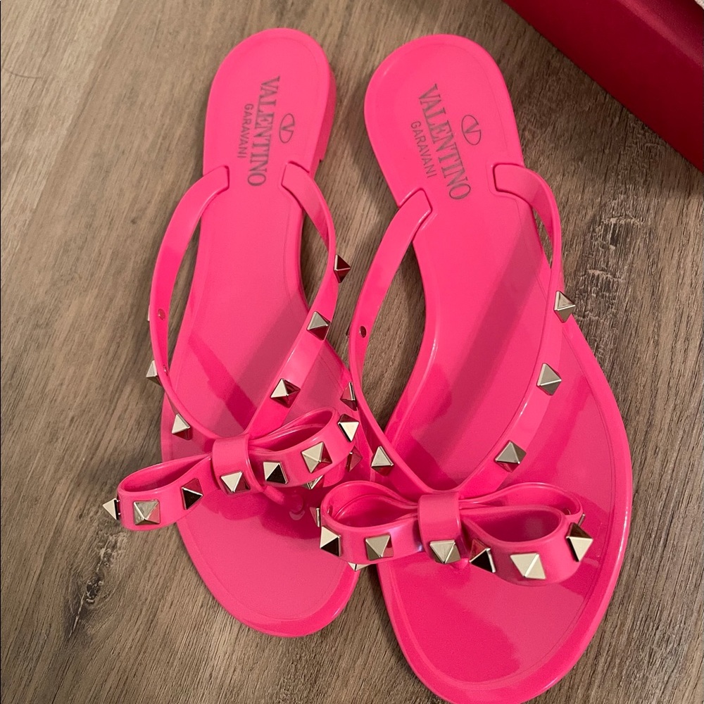 Pink Valentino rockstud sandals